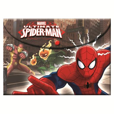 A4 Ultimate Spiderman Plastic Folder with Button £0.99